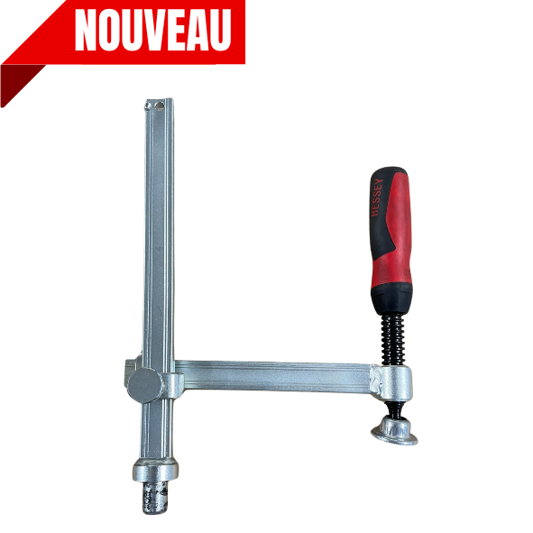 Presse fixation rapide à visser - col de cygne réglable